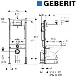 Geberit Toilet Set Solid UP100 + Serel SM10 Bowl + Softclose Seat + Chrome Flush Plate (39186GEB2) -Comfort Bathroom Store 39021540 4