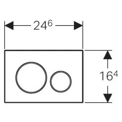 Geberit DUOFIX Sigma 20 Toilet Flush Plate, White And Chrome (115.882.KJ.1) -Comfort Bathroom Store 39021545 2