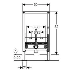 Geberit DuoFix Frame For Hanging Bidet (111.515.00.1) 8 Geberit DuoFix Frame For Hanging Bidet (111.515.00.1) -Comfort Bathroom Store 39021634 3