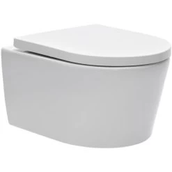 Geberit Toilet Set UP100 Support Frame + Delta35 Matt Chrome Plate + SAT Rimless Suspended Bowl And Invisible Fixings (SATrimlessGeb2) -Comfort Bathroom Store 39023373 4