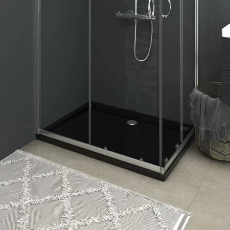 Rectangular ABS Shower Base Tray Black 70x100 Cm VidaXL 4 Rectangular ABS Shower Base Tray Black 70x100 Cm VidaXL - Image 2