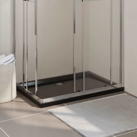 Rectangular ABS Shower Base Tray Black 70x100 Cm VidaXL 5 Rectangular ABS Shower Base Tray Black 70x100 Cm VidaXL - Image 3