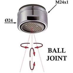 M24 Male 24mm Tap Faucet Spout Aerator Replacement Changeable Water Flow Angle -Comfort Bathroom Store 3956263 2