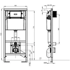 Villeroy & Boch Toilet Set Frame + Swiss Aqua Technologies WC Rimless With Invisible Fixings + White Flush Plate (ViConnectSATrimless-2) -Comfort Bathroom Store 39644835 5