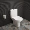 Close Coupled Toilet Square Soft Close Seat Short Projection Bathroom WC -Comfort Bathroom Store 39664840 1