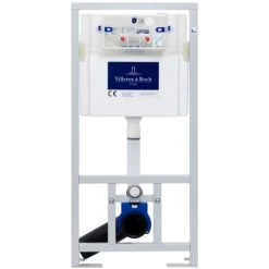 Villeroy & Boch Toilet Set Support Frame + Swiss Aqua Technologies Rimless, Invisible Fixings + Matt Chrome Plate (ViConnectInfinitio-3) -Comfort Bathroom Store 39840528 5