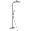 Hansgrohe Crometta E Showerpipe 240 1 Jet With Thermostatic Shower Mixer, Chrome (27271000) -Comfort Bathroom Store 40253933 1