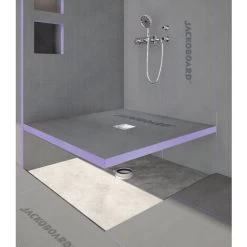 Jackon Tileable Shower Tray Aqua Centered 900x900x40mm With Free Vertical Drain (4512087 + 4512008) -Comfort Bathroom Store 40332605 5