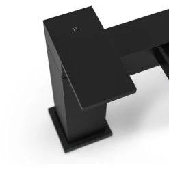 Ozone Modern Bathroom Matte Back Waterfall Dual Lever Deck Mounted Bath Filler Tap -Comfort Bathroom Store 40425092 3