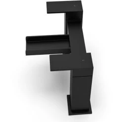 Ozone Modern Bathroom Matte Back Waterfall Dual Lever Deck Mounted Bath Filler Tap -Comfort Bathroom Store 40425092 4