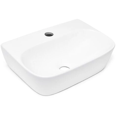 Swiss Aqua Technologies Brevis Wall Hung Washbasin With Tap Hole, 43x30x13cm (SATBRE4330R) 3 Swiss Aqua Technologies Brevis Wall Hung Washbasin With Tap Hole, 43x30x13cm (SATBRE4330R)