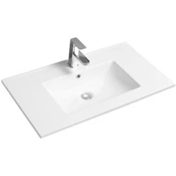 Alba 80cm Basin Set - 80cm Basin & 2 Drawer Basin Unit In Grey Oak - Size - Color -Comfort Bathroom Store 41579553 3