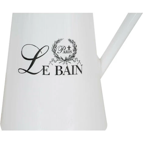 Pitcher-shaped Toilet Brush Holder In White Porcelain Decorated Le Bain Paris 7 Pitcher-shaped Toilet Brush Holder In White Porcelain Decorated Le Bain Paris - Image 5