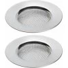 LITZEE 2PCS Sink Strainers For Shower, Plug Hole Hair Catcher - Bath Or Kitchen Sinks Stainless Steel Sink Drain Filters. 3" (7.6cm) Outer Diameter -Comfort Bathroom Store 41841947 1