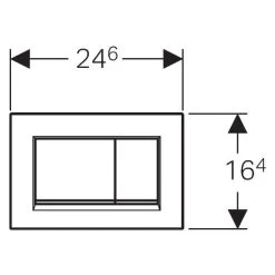 Geberit Flush Plate Sigma30 For Dual Flush, White / Gloss Chrome-plated (115.883.KJ.1) -Comfort Bathroom Store 42428779 2