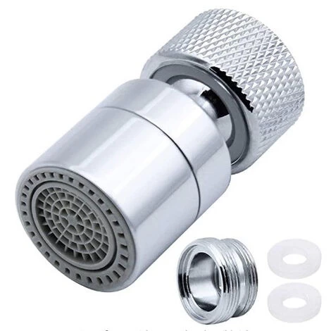 LITZEE Sink Aerator Non-Slip Stainless Steel 2 Bubbling Modes Anti-Splash 360-degree Filter Swivel Faucet Sprayer With Nozzle Adapter Universal Internal M24mm And External M22 Faucet 3 LITZEE Sink Aerator Non-Slip Stainless Steel 2 Bubbling Modes Anti-Splash 360-degree Filter Swivel Faucet Sprayer With Nozzle Adapter Universal Internal M24mm And External M22 Faucet