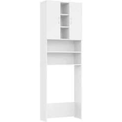 Washing Machine Cabinet White 64x25.5x190 Cm VidaXL