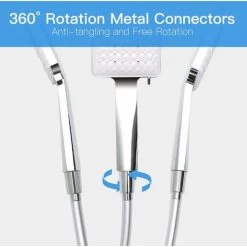 Shower Hose 1.5m Shower Hoses For Large Shower Head With Anti-Kink Brass Connections PVC Shower Pipe , Flexible And Leak Proof -Comfort Bathroom Store 44071092 2