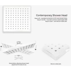 OLIVE BATHROOM 3 DIAL 3 WAY CONCEALED SQUARE THERMOSTATIC SHOWER MIXER VALVE CHROME -Comfort Bathroom Store 44071094 4