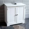 White Under Sink Storage Cabinet Bathroom Shelving Vanity Unit Basin Furniture Toilet Cupboard Free Standing Unit -Comfort Bathroom Store 44260540 1