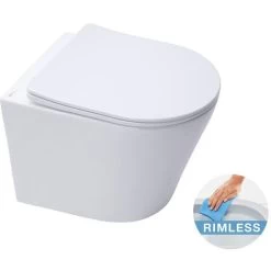 Geberit Toilet Set Duofix UP100 Toilet Support + SAT Infinitio Rimless Bowl + Chrome Plate (InfinitioGeb2) -Comfort Bathroom Store 44640993 3