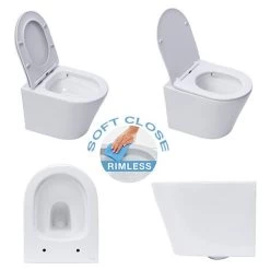 Geberit Toilet Set Duofix UP100 Toilet Support + SAT Infinitio Rimless Bowl + Chrome Plate (InfinitioGeb2) -Comfort Bathroom Store 44640993 4