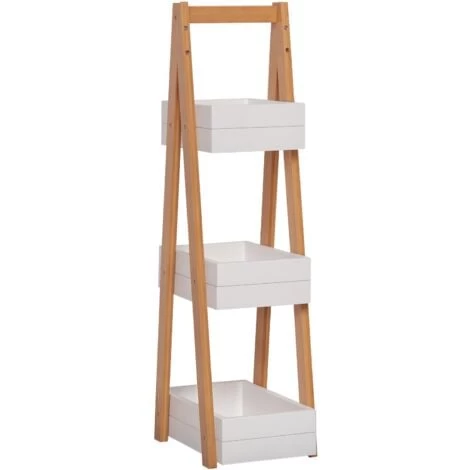 HOMCOM 3 Tier A Frame Bathroom Shower Caddy Storage Unit Shelving Organizer 3 HOMCOM 3 Tier A Frame Bathroom Shower Caddy Storage Unit Shelving Organizer