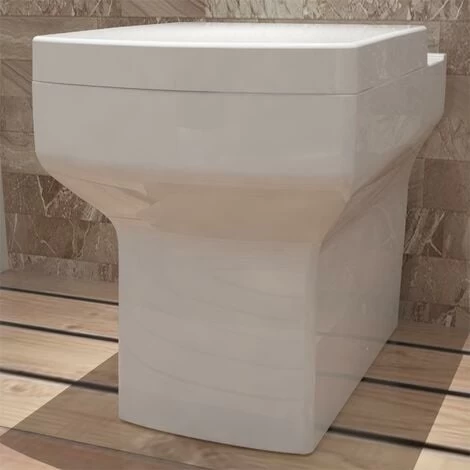 Acezanble Bathroom Back To Wall Toilet Modern Pan Square Soft Close Seat WC 3 Acezanble Bathroom Back To Wall Toilet Modern Pan Square Soft Close Seat WC