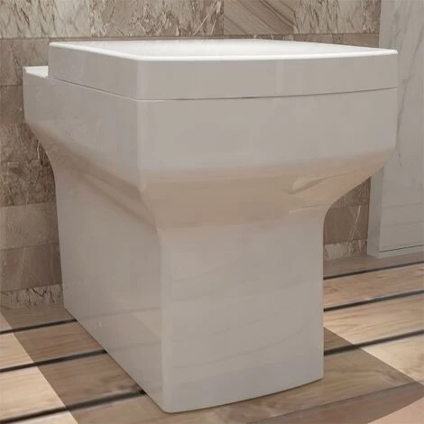 Acezanble Bathroom Back To Wall Toilet Modern Pan Square Soft Close Seat WC 4 Acezanble Bathroom Back To Wall Toilet Modern Pan Square Soft Close Seat WC - Image 2