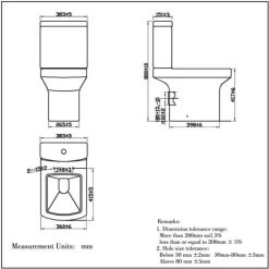 Acezanble Bathroom Square White Ceramic Modern Close Coupled Toilet WC -Comfort Bathroom Store 44820796 3