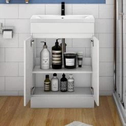 Acezanble 500mm Bathroom Vanity Units With Basin Cabinet Storage Sink Unit Floor Cabinet With 2 Doors White 10 Acezanble 500mm Bathroom Vanity Units With Basin Cabinet Storage Sink Unit Floor Cabinet With 2 Doors White -Comfort Bathroom Store 44821020 4