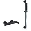 Swiss Aqua Technologies Paffoni B-Way Set Mechanical Shower Mixer + Shower Bar + Hand Shower 1 Jet + Hose, Black Matt (SATBSBW268-SET)