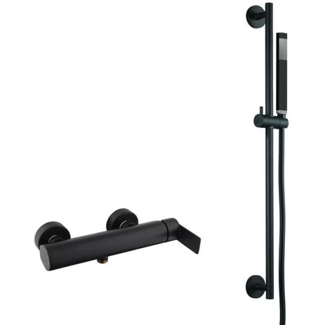 Swiss Aqua Technologies Paffoni B-Way Set Mechanical Shower Mixer + Shower Bar + Hand Shower 1 Jet + Hose, Black Matt (SATBSBW268-SET) 3 Swiss Aqua Technologies Paffoni B-Way Set Mechanical Shower Mixer + Shower Bar + Hand Shower 1 Jet + Hose, Black Matt (SATBSBW268-SET)