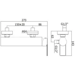 Swiss Aqua Technologies Paffoni B-Way Set Mechanical Shower Mixer + Shower Bar + Hand Shower 1 Jet + Hose, Black Matt (SATBSBW268-SET) 10 Swiss Aqua Technologies Paffoni B-Way Set Mechanical Shower Mixer + Shower Bar + Hand Shower 1 Jet + Hose, Black Matt (SATBSBW268-SET) -Comfort Bathroom Store 45236867 4
