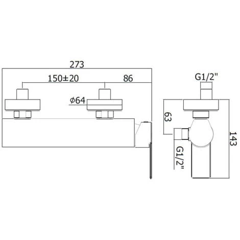Swiss Aqua Technologies Paffoni B-Way Set Mechanical Shower Mixer + Shower Bar + Hand Shower 1 Jet + Hose, Black Matt (SATBSBW268-SET) 6 Swiss Aqua Technologies Paffoni B-Way Set Mechanical Shower Mixer + Shower Bar + Hand Shower 1 Jet + Hose, Black Matt (SATBSBW268-SET) - Image 4
