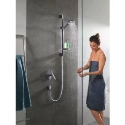 Hansgrohe Crometta Vario Shower Set With Two-jet Hand Shower, Unica'Croma Bar 65 Cm And Soap Dish (26553400) -Comfort Bathroom Store 45250871 3