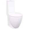 WC Ceramic Toilet Bathroom Round Toilet Bottom Water Flow White VidaXL -Comfort Bathroom Store 45321295 1