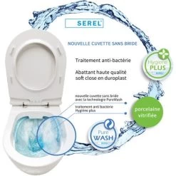 Serel Rimless Bowl + Soft Close Seat (sm26) -Comfort Bathroom Store 45563834 5