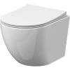 Nuie Freya Rimless Wall Hung Toilet Pan 480mm Projection - Slim Sandwich Soft Close Seat -Comfort Bathroom Store 46219456 1