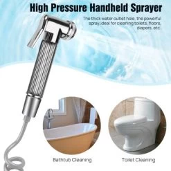 Thermostatic Mixer Bidet Shower Spray Kit, Brass Chrome Sprayer With Dual Control For Water Flow And Water Temperature 20-48℃, Safety Lock 38℃ Anti-Scald For Bidet Toilet Pet Shower Washing -Comfort Bathroom Store 46256313 4