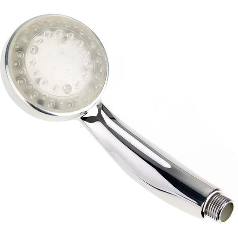 Modern Shower Head Multicolour Led Lights Synthetic Glossy Silver Rainbow 7 Modern Shower Head Multicolour Led Lights Synthetic Glossy Silver Rainbow - Image 5