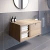 Bathroom Wall Hung Vanity Unit Cabinet Storage Drawer Shelves 800mm Furniture -Comfort Bathroom Store 46300184 1