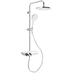 Swiss Aqua Technologies Shower Column With Thermostatic Mixer And XXL Shower Head 255mm, Chrome (SATSSTPBCH)
