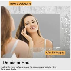 Lisa 500x700mm Illuminated LED Bathroom Mirror With Demister Pad Touch Sensor 3 Color Dimmable Wall Mounted Vertical Horizontal -Comfort Bathroom Store 47950132 5