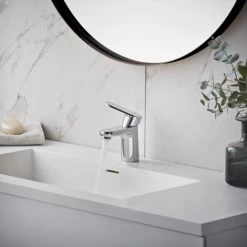 Hansgrohe Vernis Blend Bathroom Mini Mono Basin Mixer Tap Single Lever Chrome -Comfort Bathroom Store 48218304 5