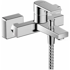 Hansgrohe Vernis Shape Wall Mounted Bathroom Bath Shower Mixer Tap Chrome Square