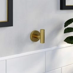 Gold Architeckt Halcyon Robe Hook Towel Bathroom Accessories Wall Mounted
