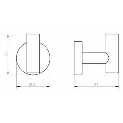 Gold Architeckt Halcyon Robe Hook Towel Bathroom Accessories Wall Mounted -Comfort Bathroom Store 49752423 4