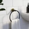 Black & Gold Architeckt Europa Towel Ring Holder Bathroom Accessories Matt Black -Comfort Bathroom Store 49752424 1
