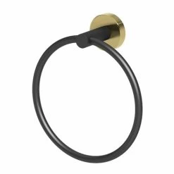 Black & Gold Architeckt Europa Towel Ring Holder Bathroom Accessories Matt Black -Comfort Bathroom Store 49752424 3